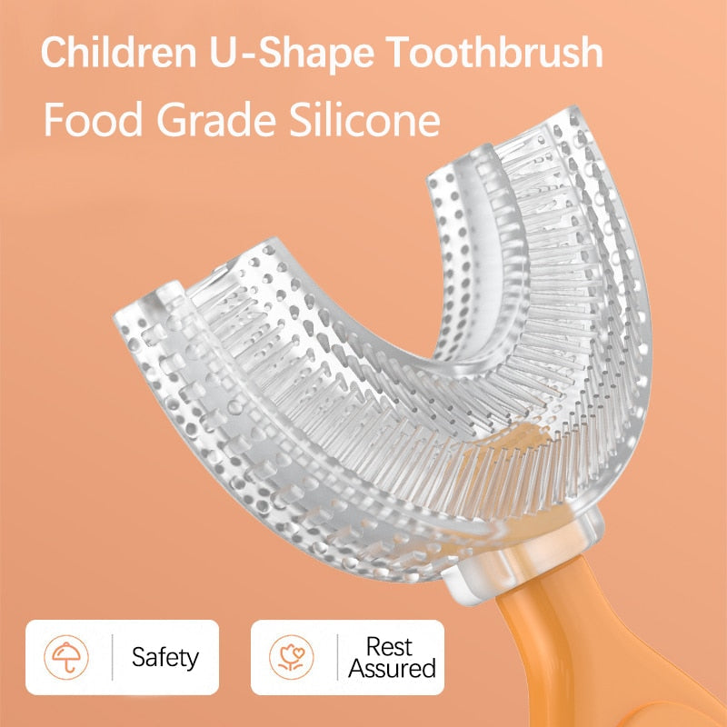 Escova de dentes infantil - em formato de U - Loja10Contos